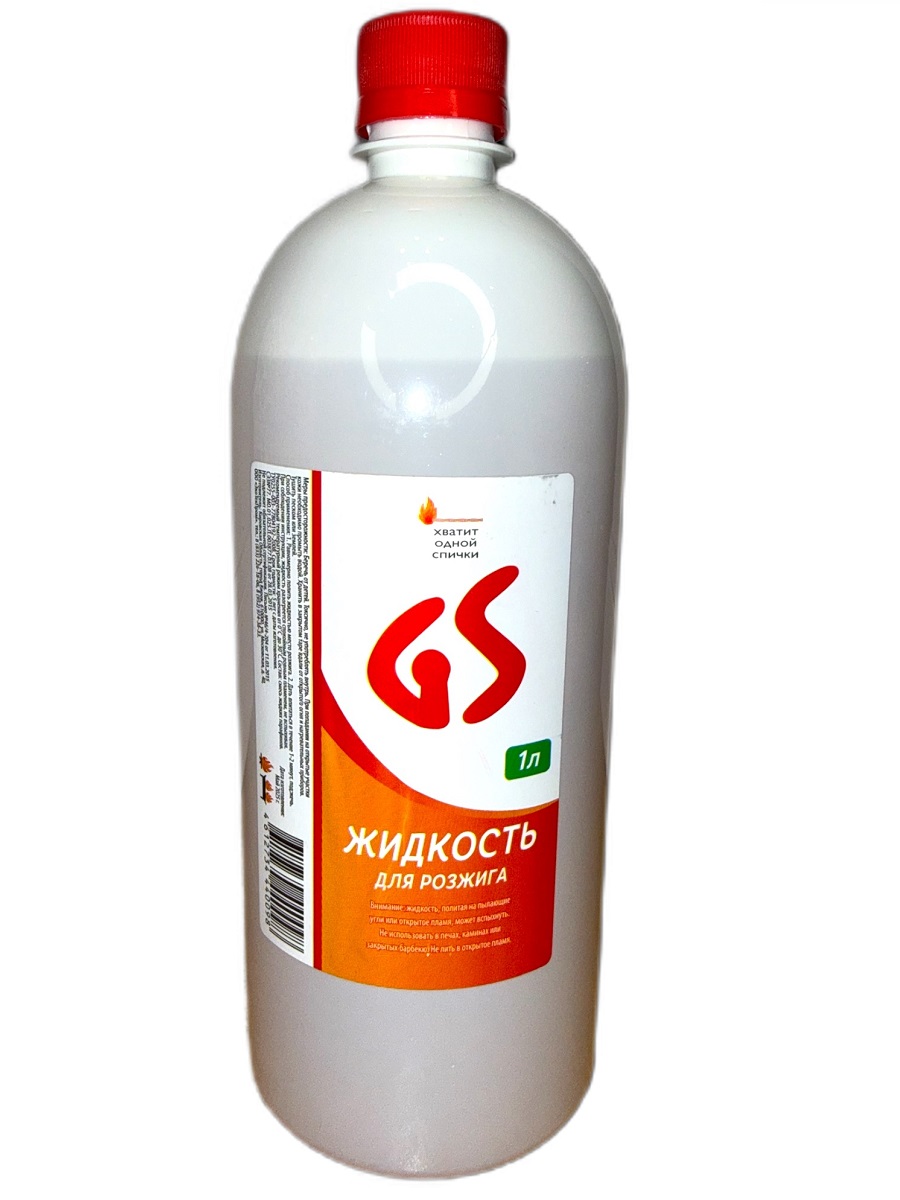 Жидкость для розжига GS cмесь парафинов, 1 л.